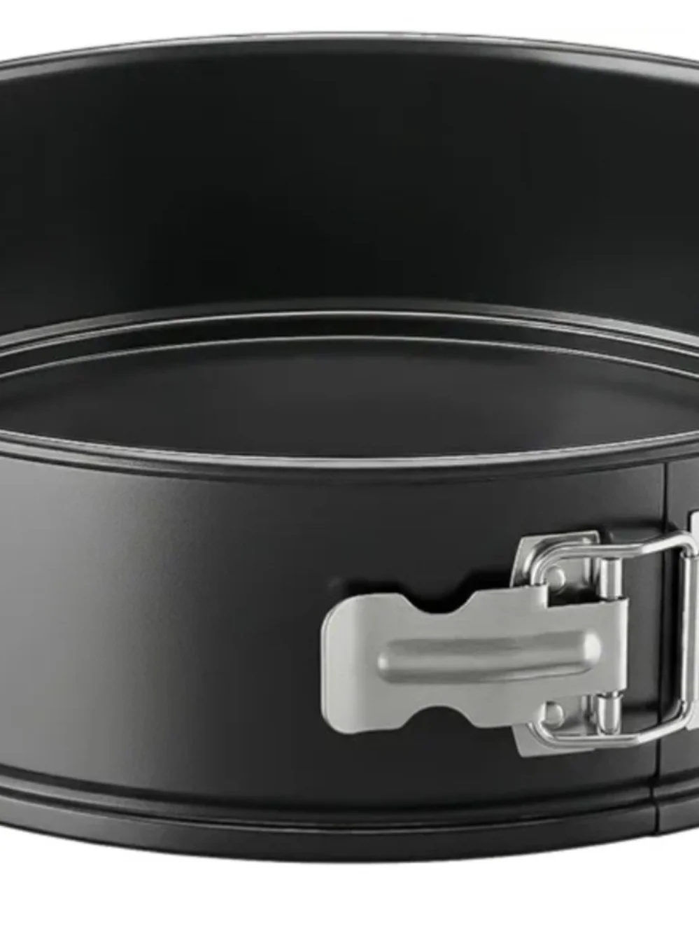 Non-Branded Black Springform Cake Pan with Silver Latch